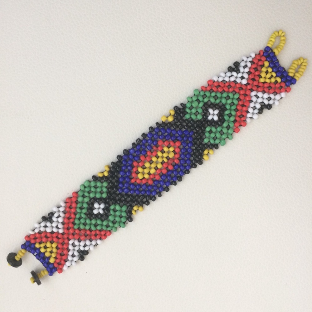 Handmade ethnic tribal beaded bracelet OS